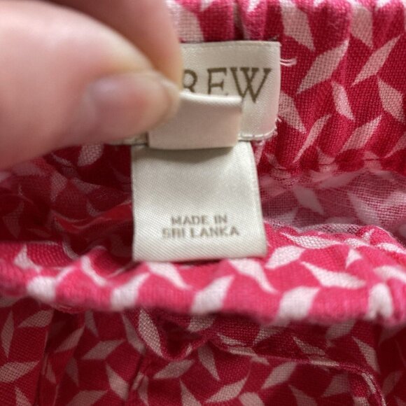 J Crew Shorts Womens Large Pink Drawstring Elastic Waist‎ Linen Blend Athleisure - Picture 4 of 15